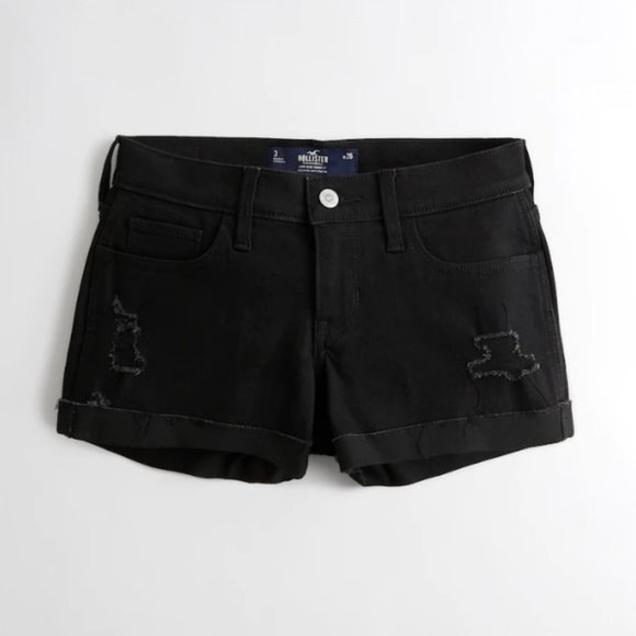 NWOT Low Rise Y2K Denim Shorts | Hollister | Size 5 - Picture 1 of 2